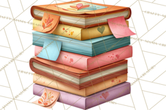 Fall Teacher School Supplies Clipart PNG Product Image 5