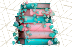 Botanical Books Clipart PNG Cottagecore Reading Florals Product Image 2