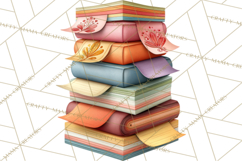 Fall Teacher School Supplies Clipart PNG Product Image 2