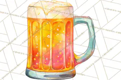 Beer Watercolor Clipart, Beer PNG, Beer Mug, Beer Bottle Product Image 3