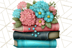 Botanical Books Clipart PNG Cottagecore Reading Florals Product Image 5