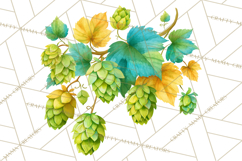 Beer Watercolor Clipart, Beer PNG, Beer Mug, Beer Bottle Product Image 2