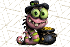 Funny St Patricks Day Monsters Clipart, St Paddy Monster PNG Product Image 2