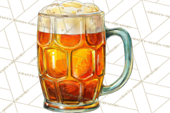Beer Watercolor Clipart, Beer PNG, Beer Mug, Beer Bottle Product Image 3