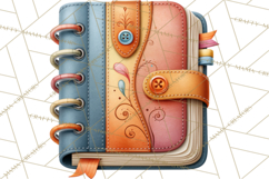 Fall Teacher School Supplies Clipart PNG Product Image 4
