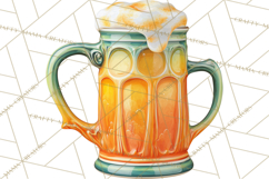 Beer Watercolor Clipart, Beer PNG, Beer Mug, Beer Bottle Product Image 4