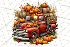 Small Town Fall Clipart Vintage Country Autumn PNG Product Image 5