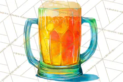 Beer Watercolor Clipart, Beer PNG, Beer Mug, Beer Bottle Product Image 3