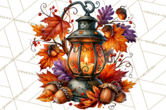 Small Town Fall Clipart Vintage Country Autumn PNG Product Image 3