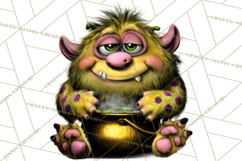 Funny St Patricks Day Monsters Clipart, St Paddy Monster PNG Product Image 3