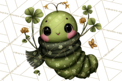 Cute St Patricks Day Bugs Clipart, St. Paddy Png Files Product Image 3