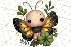 Cute St Patricks Day Bugs Clipart, St. Paddy Png Files Product Image 2