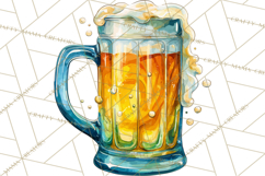 Beer Watercolor Clipart, Beer PNG, Beer Mug, Beer Bottle Product Image 2