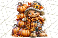 Small Town Fall Clipart Vintage Country Autumn PNG Product Image 4