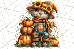 Small Town Fall Clipart Vintage Country Autumn PNG Product Image 5
