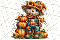 Small Town Fall Clipart Vintage Country Autumn PNG Product Image 5