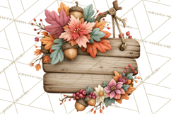 Fall Teacher School Supplies Clipart PNG Product Image 3
