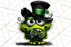 Funny St Patricks Day Monsters Clipart, St Paddy Monster PNG Product Image 2