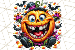 Snarky Jack O Lantern Halloween PNG Clipart Product Image 4