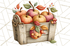 Fall Teacher School Supplies Clipart PNG Product Image 4
