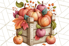 Fall Teacher School Supplies Clipart PNG Product Image 5
