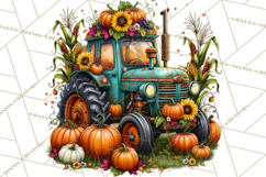 Small Town Fall Clipart Vintage Country Autumn PNG Product Image 5