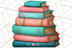 Botanical Books Clipart PNG Cottagecore Reading Florals Product Image 5