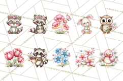 Spring Woodland Critter Clipart PNG, Spring Png Product Image 3