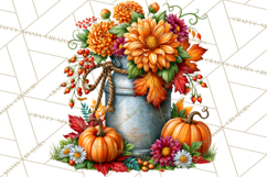 Small Town Fall Clipart Vintage Country Autumn PNG Product Image 4