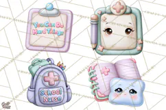 School Nurse Kawaii Clipart Product Image 1