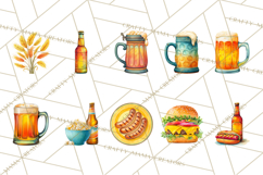 Beer Watercolor Clipart, Beer PNG, Beer Mug, Beer Bottle Product Image 4
