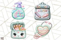 School Nurse Kawaii Clipart Product Image 1