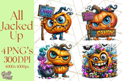 Snarky Jack O Lantern Halloween PNG Clipart Product Image 1