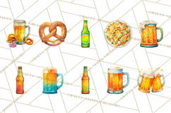 Beer Watercolor Clipart, Beer PNG, Beer Mug, Beer Bottle Product Image 5