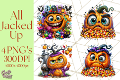 Snarky Jack O Lantern Halloween PNG Clipart Product Image 1
