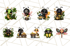 Cute St Patricks Day Bugs Clipart, St. Paddy Png Files Product Image 6
