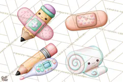 School Nurse Kawaii Clipart Product Image 1