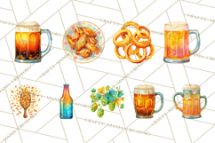 Beer Watercolor Clipart, Beer PNG, Beer Mug, Beer Bottle Product Image 8