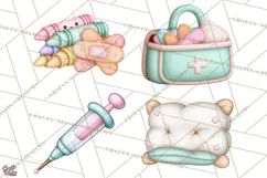 School Nurse Kawaii Clipart Product Image 1