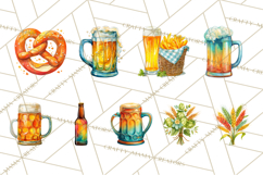 Beer Watercolor Clipart, Beer PNG, Beer Mug, Beer Bottle Product Image 9