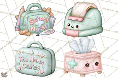 School Nurse Kawaii Clipart Product Image 1