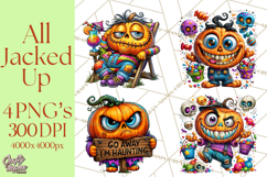 Snarky Jack O Lantern Halloween PNG Clipart Product Image 1