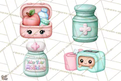 School Nurse Kawaii Clipart Product Image 1