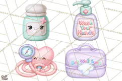 School Nurse Kawaii Clipart Product Image 1