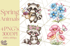 Spring Woodland Critter Clipart PNG, Spring Png Product Image 1
