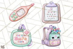 School Nurse Kawaii Clipart Product Image 1