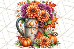 Small Town Fall Clipart Vintage Country Autumn PNG Product Image 5