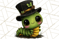 Cute St Patricks Day Bugs Clipart, St. Paddy Png Files Product Image 5
