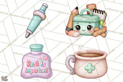 School Nurse Kawaii Clipart Product Image 1