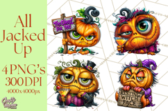 Snarky Jack O Lantern Halloween PNG Clipart Product Image 1